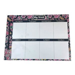 Simply Southern My Week Calendar Pink Black Paisley To Do List Desk Organizer